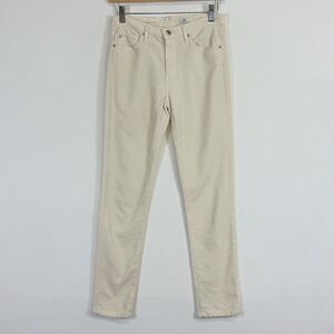 AG Adriano Goldschmied The‎ Stevie Beige Soft Velveteen Ankle Pants Women's 26